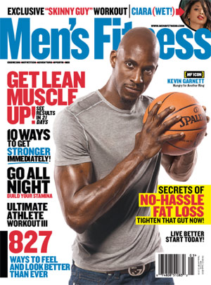 Garnett made the cover of Men's Fitness due to his incredible training regimen and competitive spirit.